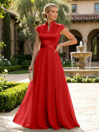 Elegant A-Line Chiffon Floor-Length Mother of the Bride & Groom Dresses with Satin Corset Bodice (SHI22500678)