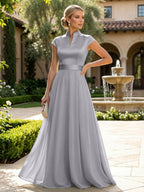 Elegant A-Line Chiffon Floor-Length Mother of the Bride & Groom Dresses with Satin Corset Bodice (SHI22500678)