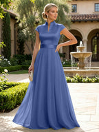 Elegant A-Line Chiffon Floor-Length Mother of the Bride & Groom Dresses with Satin Corset Bodice (SHI22500678)