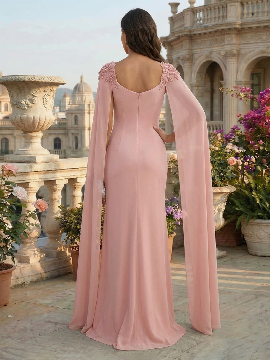 Elegant A-Line Chiffon Floor-Length Mother of the Bride & Groom Dresses with Satin Corset Bodice (SHI22500678)