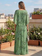 Mermaid Sweetheart Floor-Length Mother of the Bride Dresses with Bow Ruched Jacquard Formal Dresses (SHIH22500213)