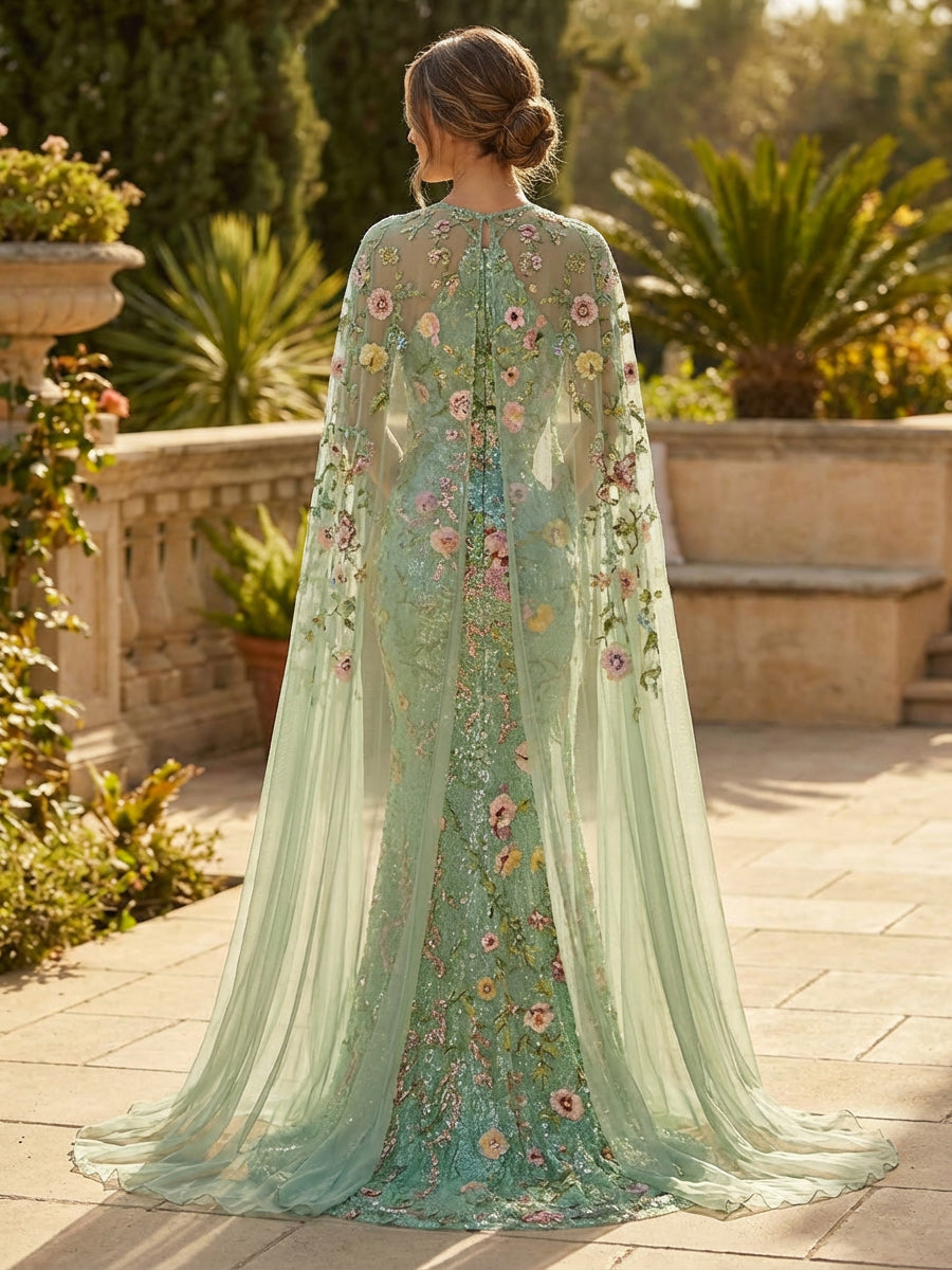 Sheath/Column Scoop Neck Floor-Length Mother of the Bride Dresses with Lace Appliques (SHI22500064)