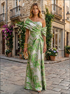 Sheath Satin Jacquard Off Shoulder Floor-Length Mother of the Bride & Groom Dresses (SHI22500823)