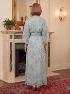 Jacquard Sheath/Column Scoop Neck Floor-Length Mother of the Bride & Groom Dresses with Ruched Waist (SHI22500921)