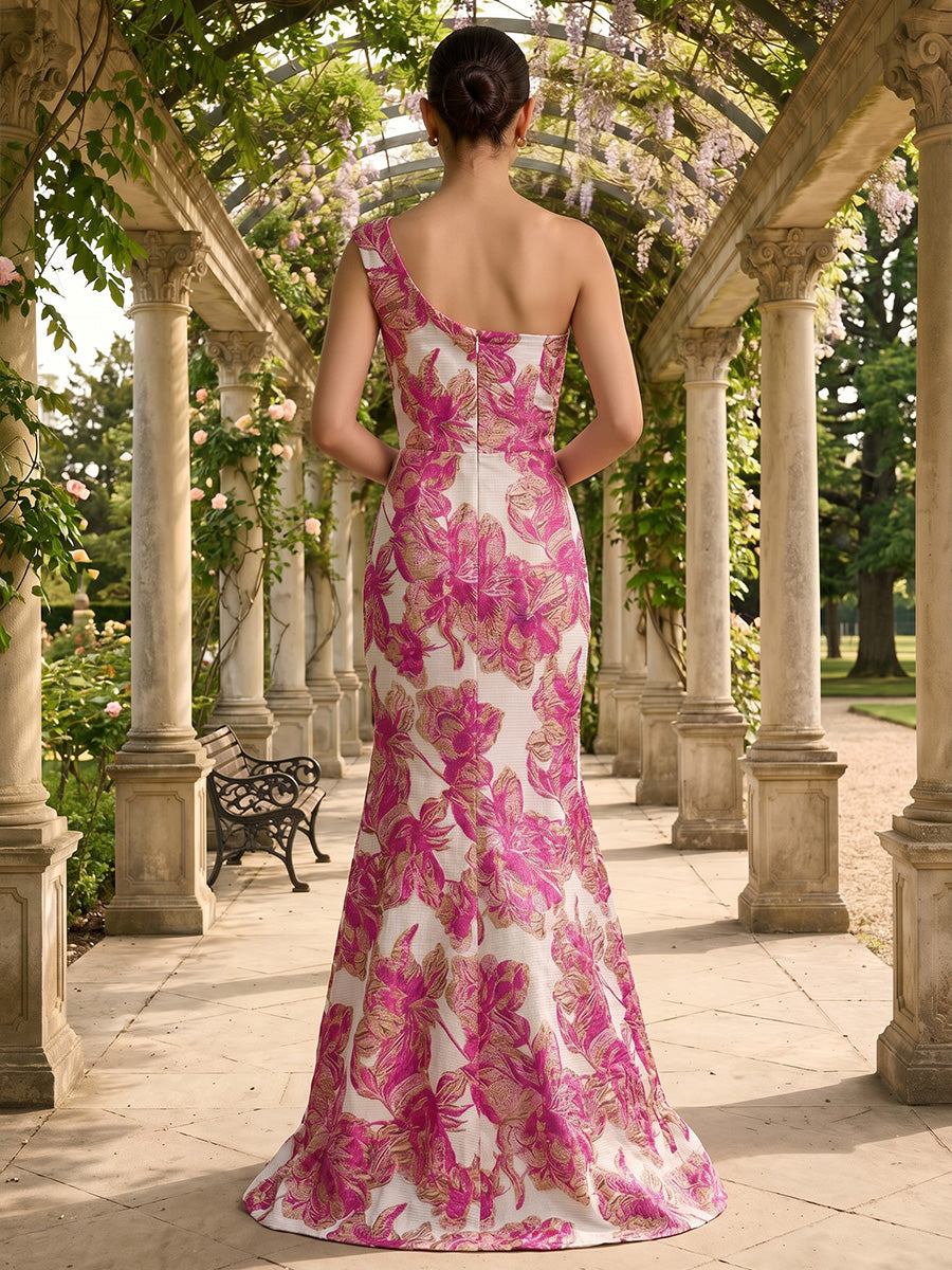 Jacquard Sheath Off the Shoulder Ruched Corset Mother of the Bride & Groom Dresses (SHI22500958)