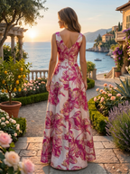 Jacquard A Line V Neck Ruffles Corset Mother of the Bride & Groom Dresses (SHI22500967)