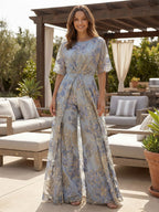 Lace V-Neck Floor-Length Mother of the Bride & Groom Dresses for Women with Ruffles (SHI22501076)