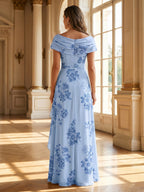 Jacquard A-Line/Princess V-Neck Floor-Length Mother of the Bride & Groom Dresses with Pockets (SHI22501540)