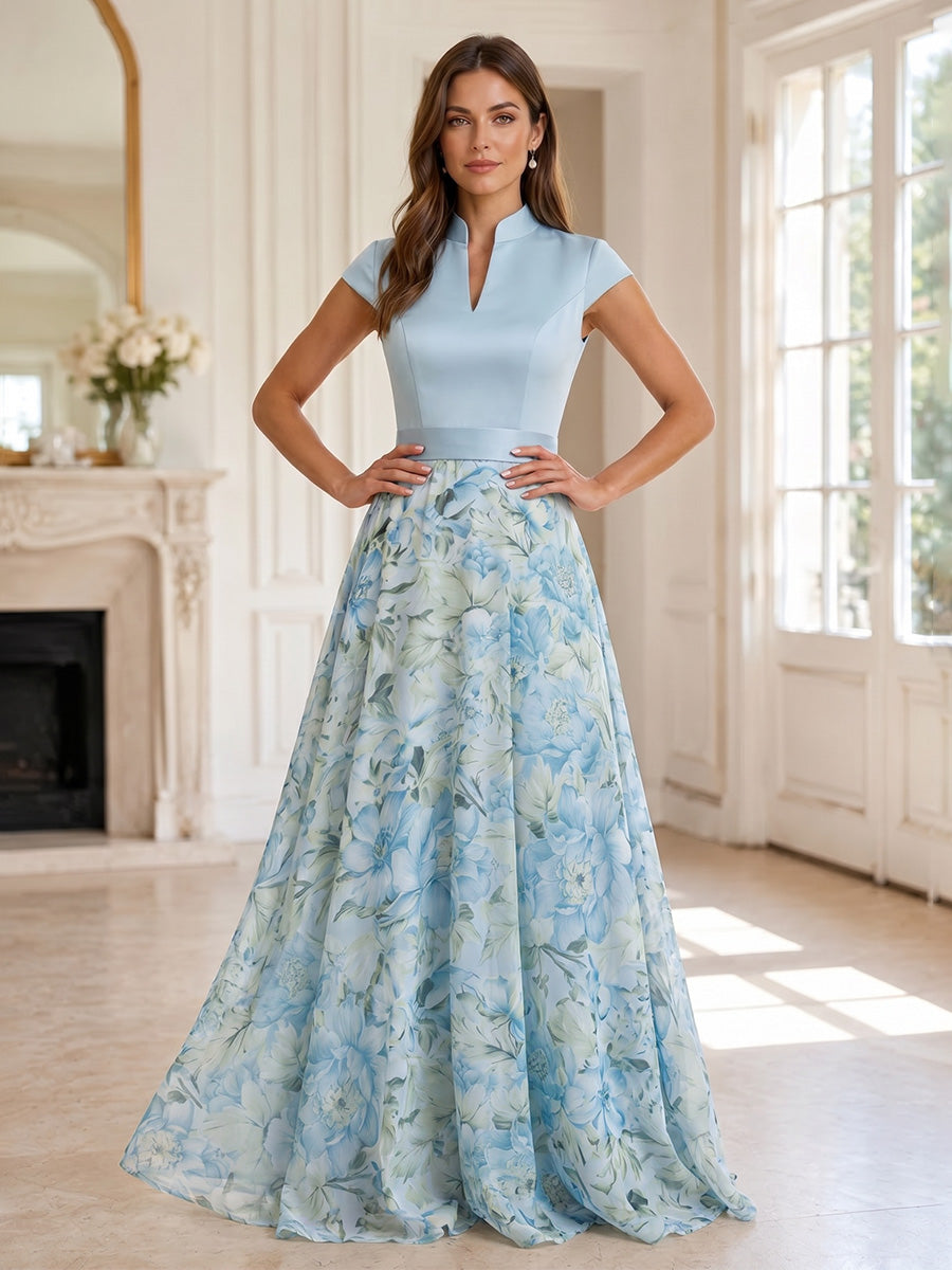 Jacquard Sheath/Column Scoop Neck Floor-Length Mother of the Bride & Groom Dresses with Ruched Waist (SHI22500921)
