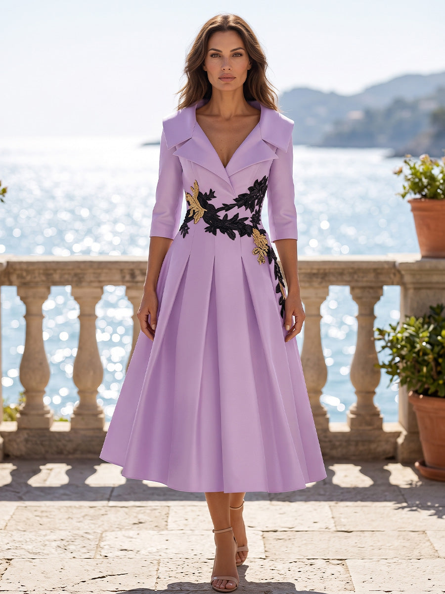 Sequin A-Line/Princess V-Neck Floor-Length Mother of the Bride & Groom Dresses with Ruched Waist (SHI22500858)