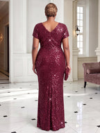 A-Line/Princess Sweetheart Chiffon Maxi Mother of the Bride & Groom Dresses with Lace Appliques & Sweep Train (SHI22501652)