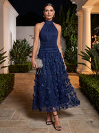 Jacquard A-Line/Princess V-Neck Floor-Length Mother of the Bride & Groom Dresses with Ruched Waist & Pockets (SHI22500984)