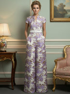 Satin Scoop Neck Mother of the Bride & Groom Dresses with 3D Flower (SHI22500338)