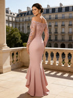 Jumpsuit V Neck Half Sleeve Long Sparkling Mother of the Bride Dresses with Belt (SHI22500201)