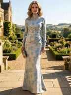 A-Line Pleated Chiffon One Shoulder Floor-Length Mother of the Bride & Groom Dresses (SHI22500625)