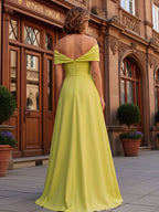A-Line Chiffon Cape Sleeves Floor-Length Mother of the Bride & Groom Dresses with Ruched Waist (SHI22500705)