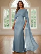 Sequin Floral Sheath Floor-Length Mother of the Bride & Groom Dresses with Satin Bodice (SHI22500925)