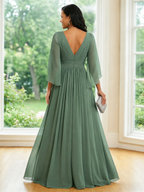 Mermaid Sweetheart Floor-Length Mother of the Bride Dresses with Bow Ruched Jacquard Formal Dresses (SHIH22500213)