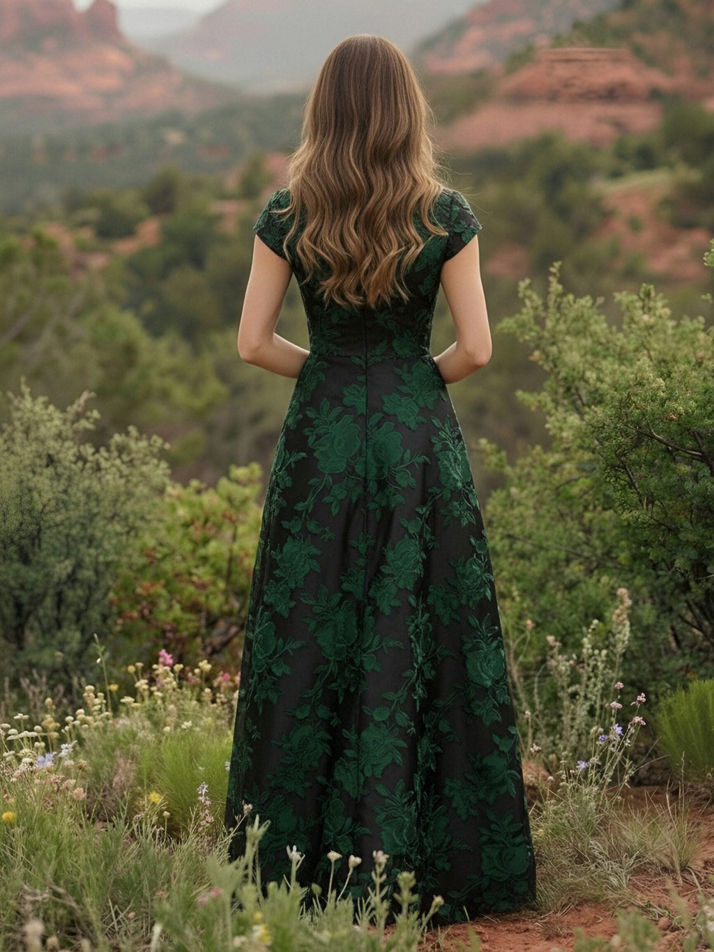 Sequin Floral Sheath/Column V-Neck Floor-Length Mother of the Bride & Groom Dresses with Ruched Waist (SHI22500972)