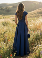 Sheath Satin One Shoulder Maxi Mother of the Bride & Groom Dresses with Ruffles Waist (SHI22500785)