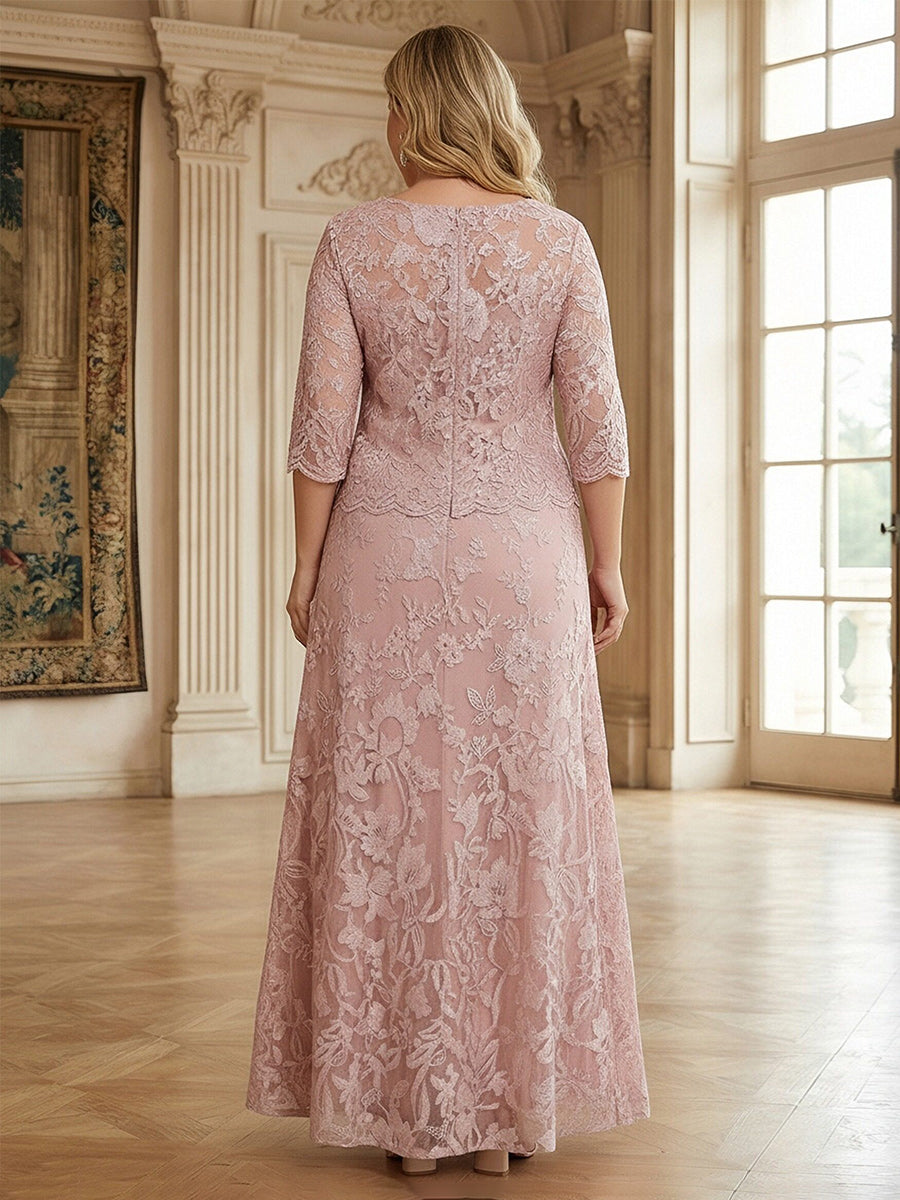 Mermaid Cold Shoulder Floor Length Mother of the Bride Dresses with Appliques (SHI22500252)