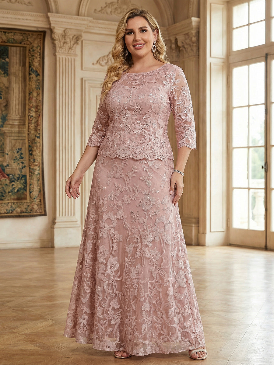 Mermaid Cold Shoulder Floor Length Mother of the Bride Dresses with Appliques (SHI22500252)