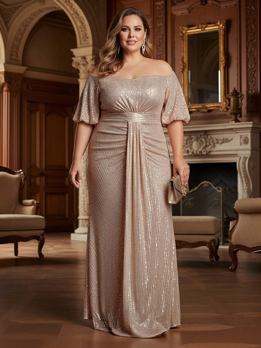A-Line Pleated Chiffon One Shoulder Floor-Length Mother of the Bride & Groom Dresses (SHI22500625)