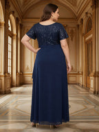 A-Line/Princess Two-Piece Asymmetrical Appliques Ankle-Length Mother of the Bride Dresses with Jacket (SHI22500149)