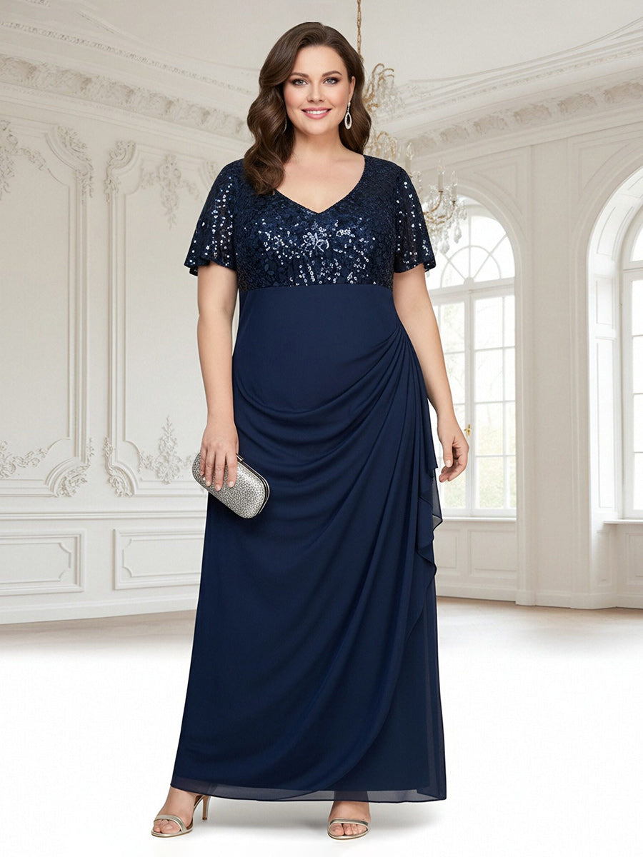 A-Line/Princess Two-Piece Asymmetrical Appliques Ankle-Length Mother of the Bride Dresses with Jacket (SHI22500149)