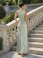 Stretch Jersey Sheath/Column Off Shoulder Floor-Length Mother of the Bride & Groom Dresses with Lace Bodice (SHI22501530)