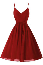 Spaghetti Straps Sleeveless A Line Chiffon Short Prom Dresses With Pockets by Ombreprom