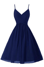 Spaghetti Straps Sleeveless A Line Chiffon Short Prom Dresses With Pockets by Ombreprom