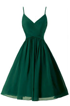 Spaghetti Straps Sleeveless A Line Chiffon Short Prom Dresses With Pockets by Ombreprom