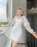 Lovely White Sheath Homecoming Dress White Party Dress Y2179 by simplepromdress
