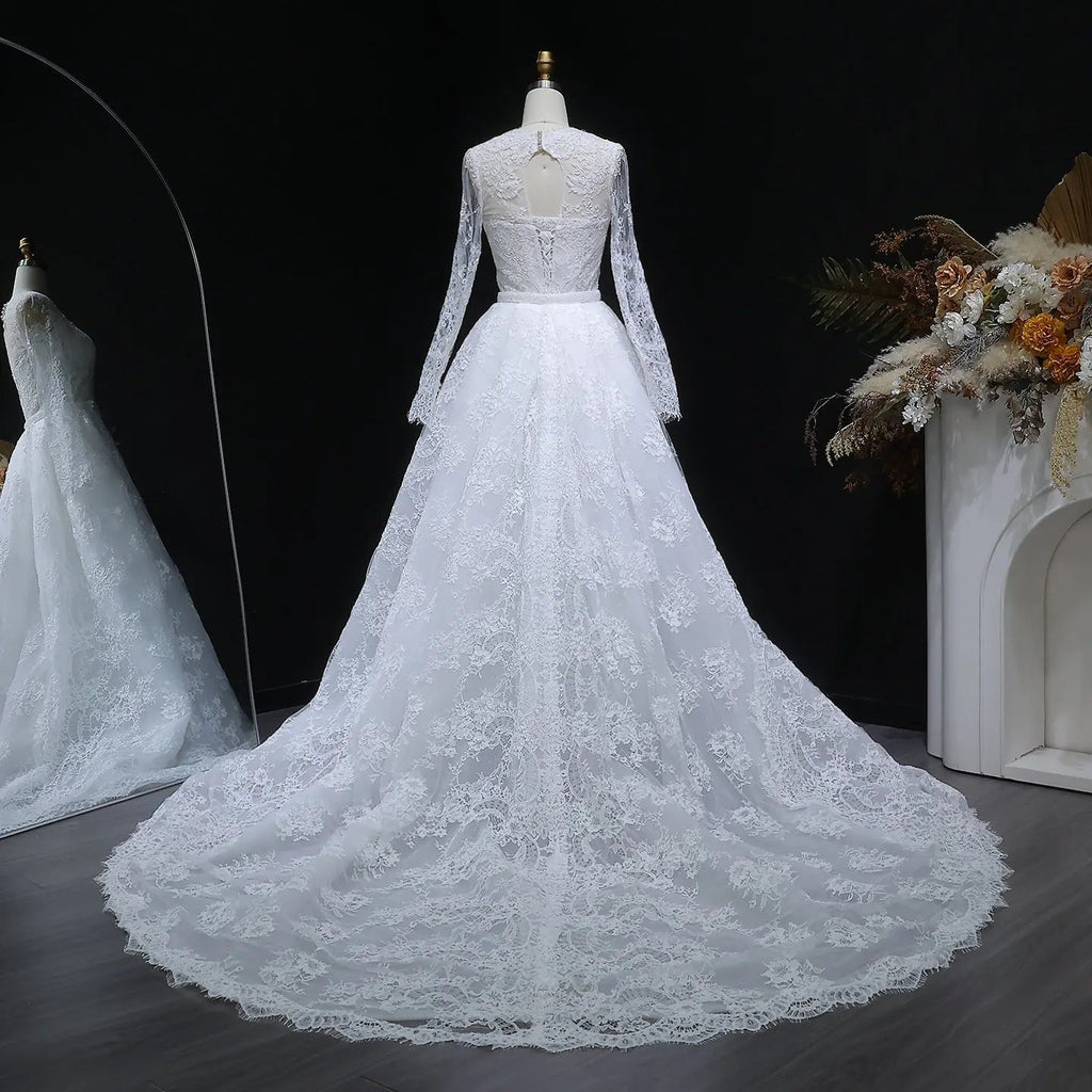 Luxury Lace Sweetheart Long Sleeve Wedding Dress SW523