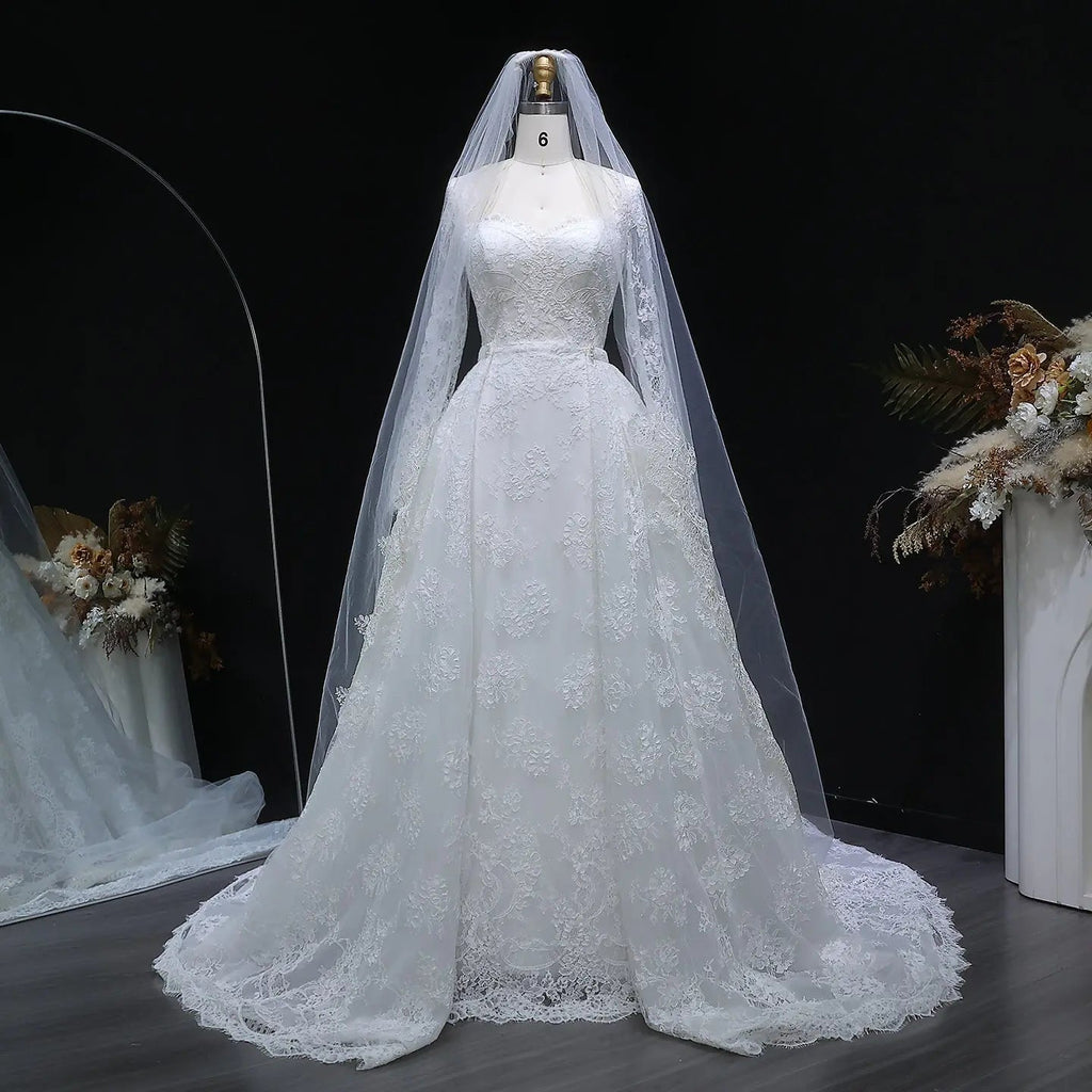 Luxury Lace Sweetheart Long Sleeve Wedding Dress SW523
