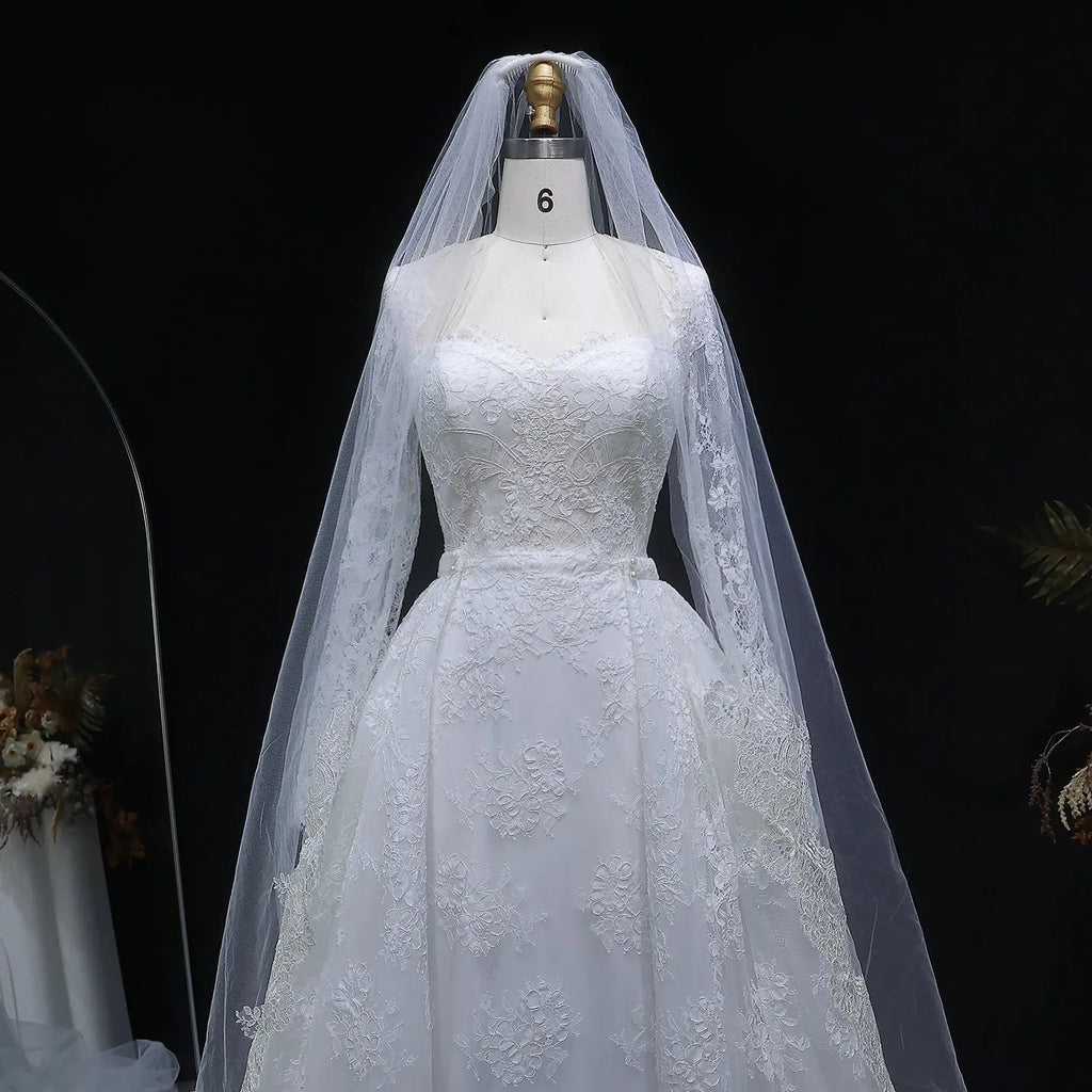 Luxury Lace Sweetheart Long Sleeve Wedding Dress SW523