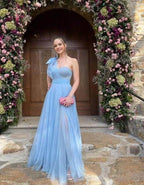Prom Dresses with One Shoulder Slit in Prom Dress SYP12 by vivymakudress
