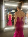 Hot Pink Mermaid Long Prom Gown Long Evening Dress Y8042 by simplepromdress