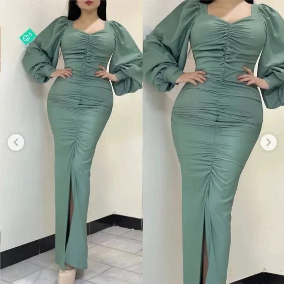 Elegant Long Pleated Evening Dress Fashion Party Gown Y5643 by simplepromdress