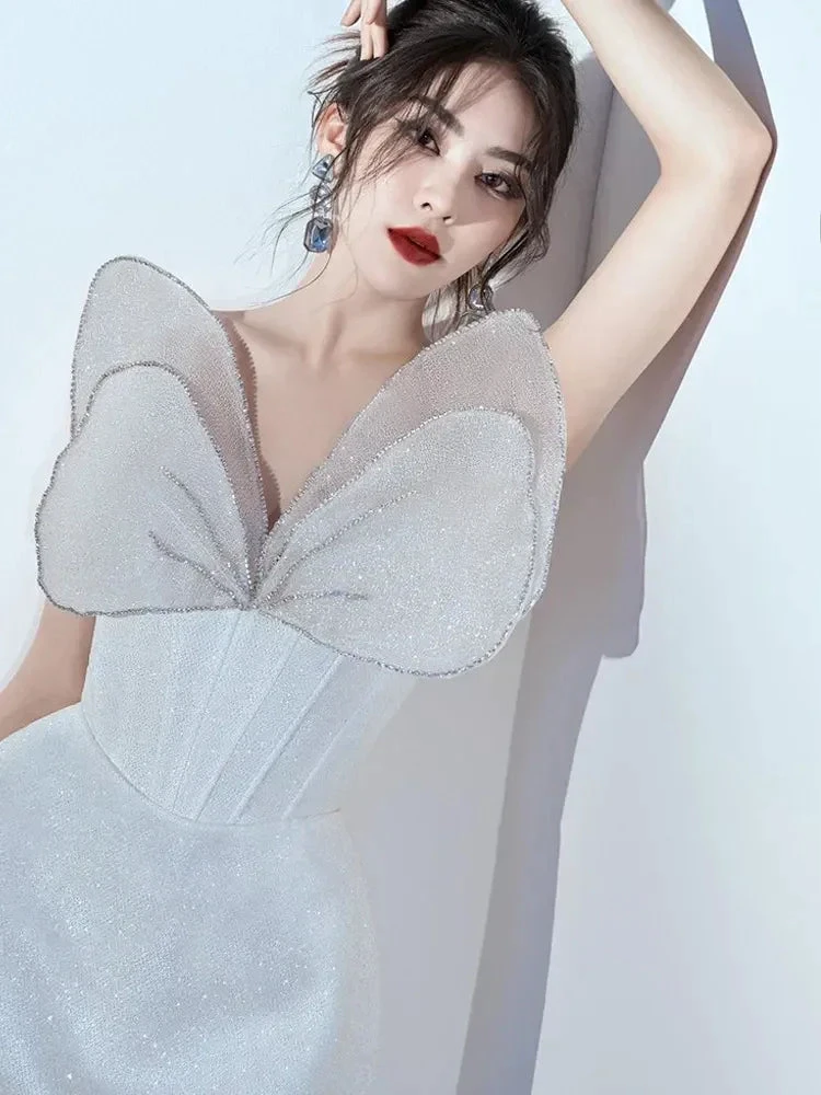 Unique Homecoming Dress Princess Strapless Short Prom Dress Y2900 by simplepromdress