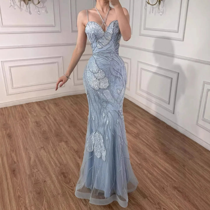 Serene Hill Light Blue Mermaid Evening Prom Dresses 2026 Formal Party Gowns for Women Vestidos De Fiesta DLA72492 Customized