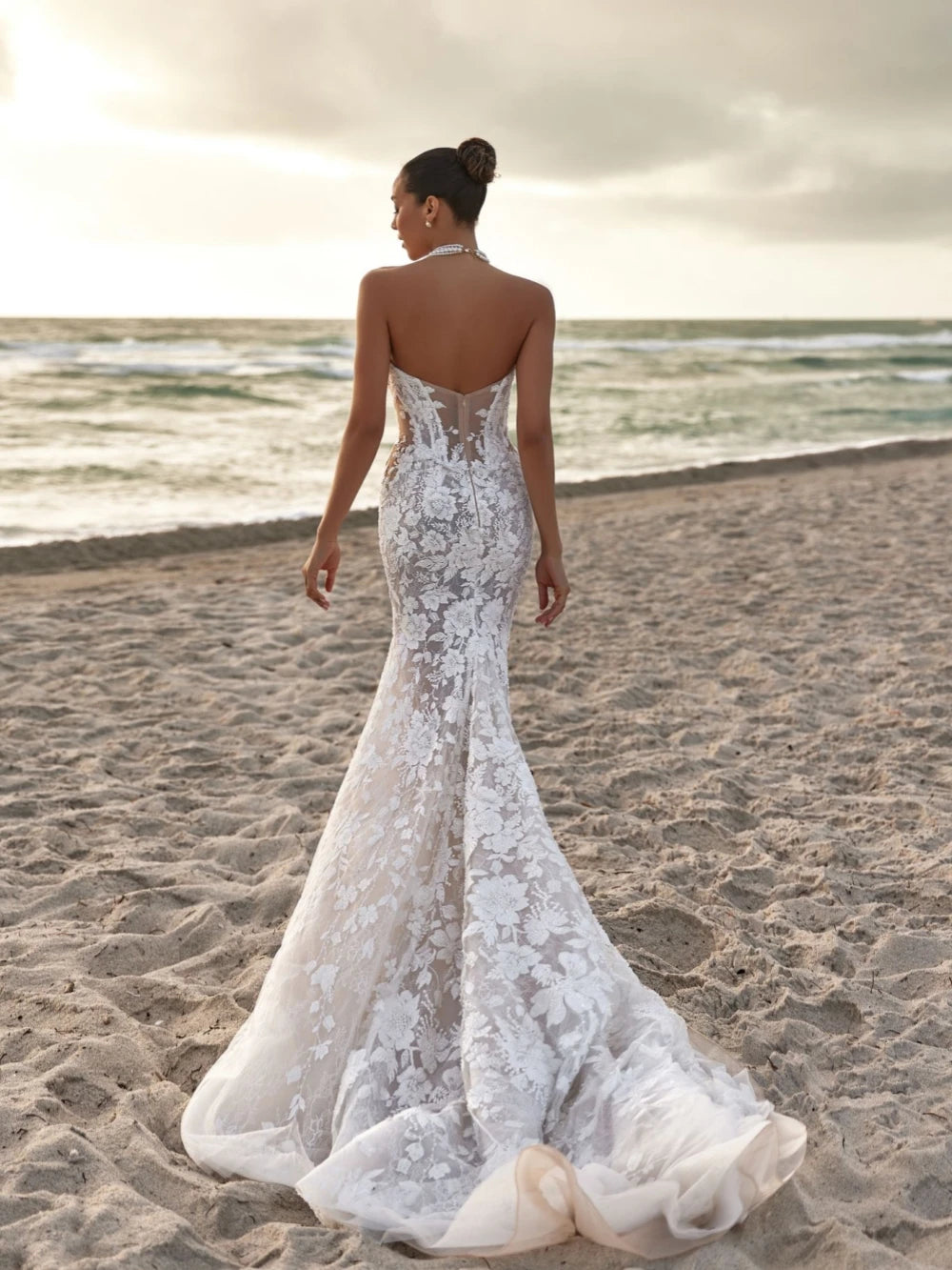 Sparkling Beaded Lace Appliques Wedding Dress Charming Sweetheart Neck Bridal Gown Customized Dreamy Mermaid Dresses For Bride