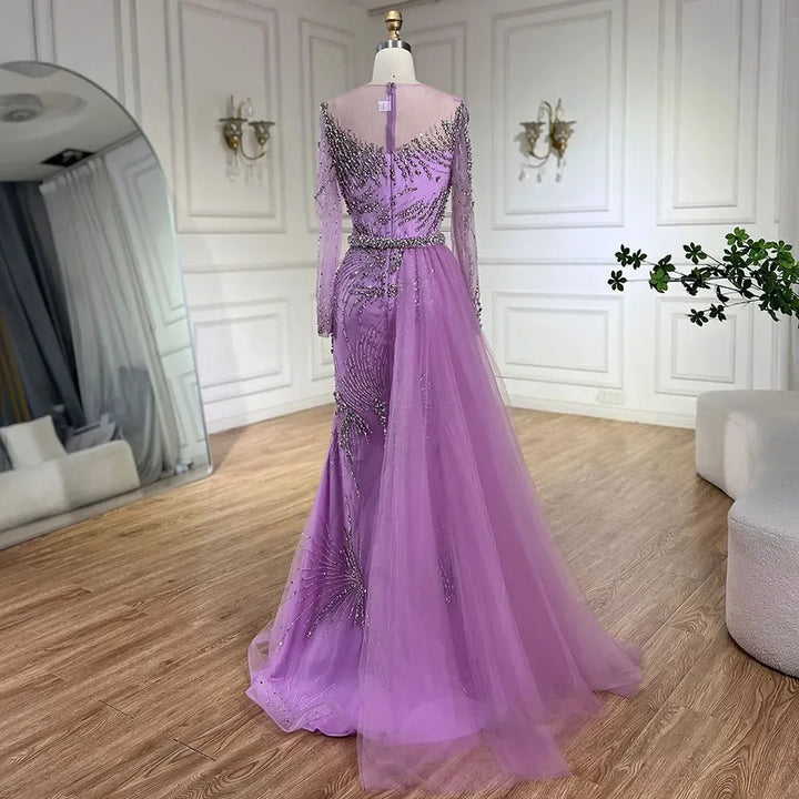 Serene Hill Caramel Mermaid Evening Dresses With Beaded Skirt And Lace-up Detail For Wedding Party 2025 DLA72376 Customized