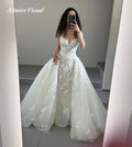 Newest Wedding Dress Mermaid  2 in 1  Lace Sweetheart Neckline Sleeveless With Detachable Train Customized  Vestidos De Novias