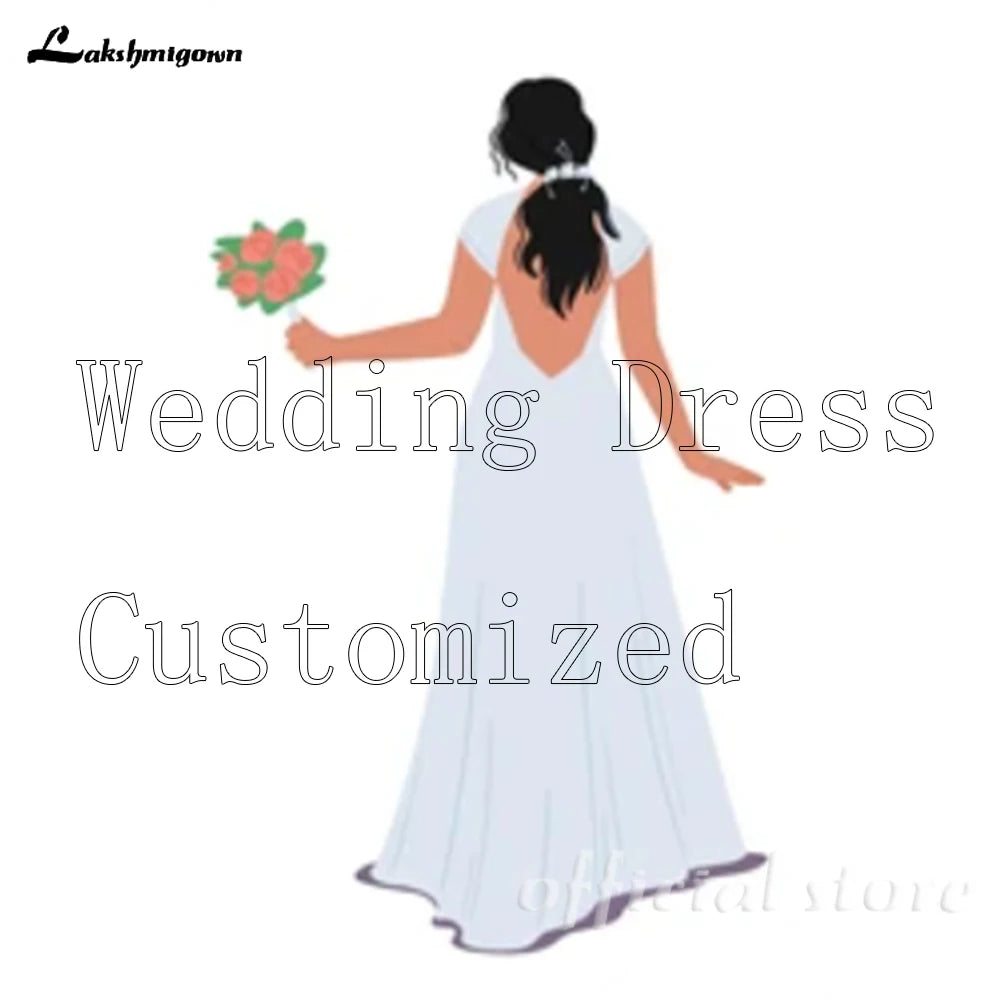 ZapDress Embroidery Flower V-Neck Puff Sleeve Wedding Dress Chiffon Floor-length A-line Evening Gown Customized