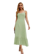 Numbersea Spaghetti Strap Chiffon Bridesmaid Dress Ankle Length Formal A Line Cocktail Party Homecoming Dress for Juniors SEA28028 by numbersea