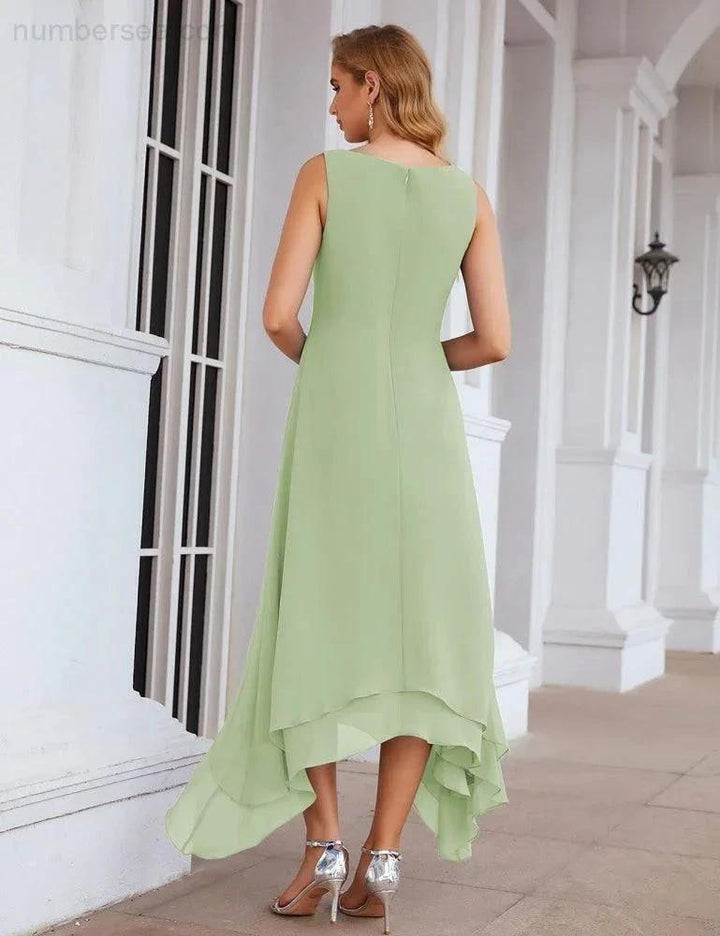 Sunnderly Chiffon Plus Size Mother of Bride Dresses with Jacket Formal Dresses for Wedding SY28073 by numbersea