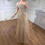 Serene Hill 2026 Mermaid Evening Gowns Pearl Beaded Tassel Formal Party Dresses for Wedding Guest DLA73148B Customized