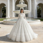 2026 Customized Ball Gown Wedding Dress Long Sleeves Plus Size Bridal Dresses Princess Wedding Gowns Vestidos De Novia Boda